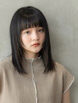 ケアリー 武蔵小杉(Carelly)&nbsp;大人かわいい前髪セシルカットココアブラウンフリンジウェーブ