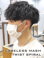 ロックス バイ マグ 松本(rocks BY MAG)&nbsp;大人かっこいい黒髪マッシュショートツイストスパイラルパーマ