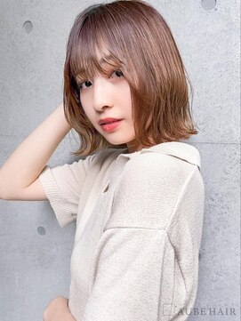オーブ ヘアー カラ 今福鶴見店(AUBE HAIR cara) 20代・30代_くびれボブ