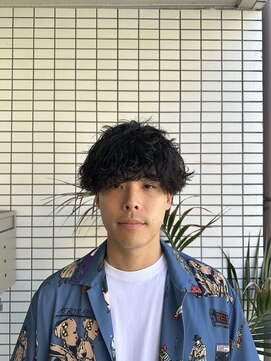 スウェル 船橋店(Swell) ハイライト/マッシュパーマ/ウルフ/アッシュブラック1