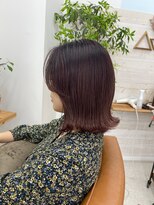 ティエル(TieLu) 切りっぱなしボブ×カシスブラウン×外国人風