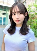 20代30代40代◎前髪パーマグレーベージュレイヤーロング黒髪