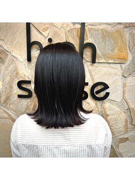 ナチュラルハイセンス 本店(natural high sense) 外ハネミディアム×インナーカラー 似合わせカット/町屋駅