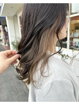 ヘアーエポック(hair epoque) 20代30代大人美人小顔インナーカラー韓国ヘアアッシュブラック