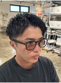 スパイキーショートツイストスパイラルパーマ波巻きスパイラル