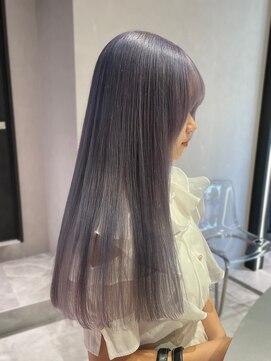 リアン バイ キートス(Lien by kiitos) ラベンダーシルバー/グレージュ/ハイトーンロング/サラ艶/透明感