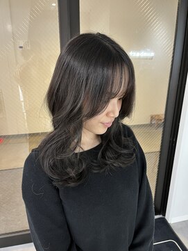 ナンバー 竪町(number+) 【艶感オルチャンヘア】韓国ヘアくびれ大人可愛いカールレイヤー