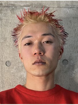 ヘアカロン 熊本本店(Hair CALON) メンズブリーチデザインカラースパイキーショート熊本下通