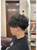 波巻きパーマ