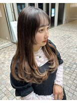 レイヤーロング/顔まわりカット/前髪カット/似合わせ/名古屋/栄