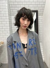 レガーレ(Legare)&nbsp;黒髪ボブのパーマスタイル/癖毛パーマ/外国人風パーマ