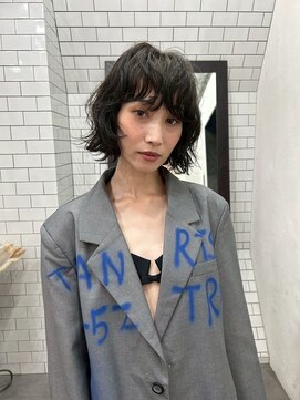 レガーレ(Legare) 黒髪ボブのパーマスタイル/癖毛パーマ/外国人風パーマ