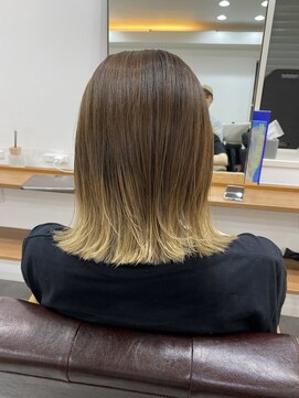 ランプ(Lamp) くびレイヤー グレーベージュ 白髪染め 白髪ぼかし 髪質改善