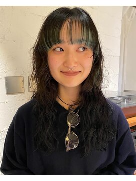 パーク(PARK) デザインカラーハードパーマスパイラルパーマ前髪デザイン