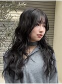 セミロング /ダークグレイジュ /レイヤーカット /ハッシュカット