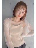 #イメチェンピンクベージュ前髪クール