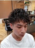 メンズパーマ2ブロック