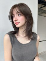 レア 銀座(Le'a)&nbsp;レイヤーカットハイレイヤー顔周りカット韓国風レイヤー髪質改善