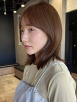ガーデントウキョウ(GARDEN Tokyo)&nbsp;くびれボブ/シースルーバング/流し前髪/ベージュカラー