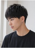 ナチュラルメンズショート/ニュアンスパーマ20代30代池袋髪型