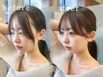 メラク 表参道(Merak)の写真/顔周りのカットで印象は変わる！小顔カットであなたの魅力を最大限に引き出します《表参道/顔周り/カラー》