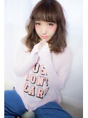 アンジュヘアー　ベビーバングの　無造作アンニュイカール