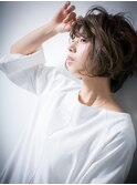 無造作カール☆ルーズな小顔エッジショートw戸頭/20代/30代/40代