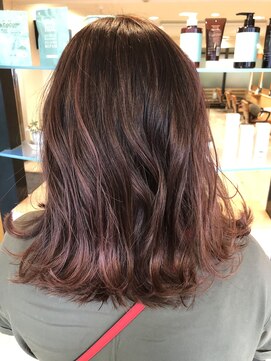 ジータヘアデザイン 大森店(GHITA hair design) 外ハネミディアム（暖色系）
