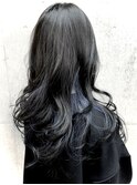 【柳久雄】インナーカラーブルー