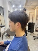 MEN’S HAIR アッシュブラック束感ショートカルマパーマ