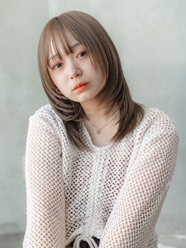 メゾンバイハバナ(maison by HAVANA) 大人ガーリープリカールチョコレートベージュレイヤースタイル