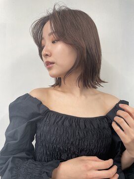 ロフティー 清澄白河(LOFTY) 顔まわりレイヤー/ボブ/韓国風ヘア/センターパート/清澄白河