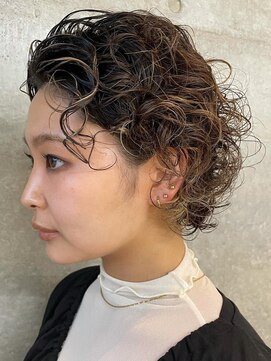 セル(CELL) デザインパーマ　ハイライト　ショートパーマ