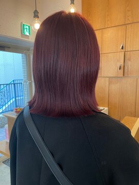 クラップス 綱島店(CLAPS) ピンク/くすみピンク/ピンクブラウン/切りっぱなしミディアム