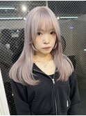 ホワイトミルクティー/ホワイトパープルカラー/ハイトーン/韓国