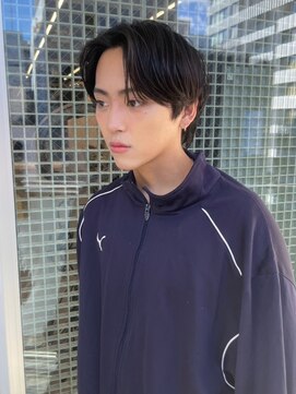 ハニー 町田(HONEY) 韓国マッシュスパイキーショートスペインカールブルーブラック1