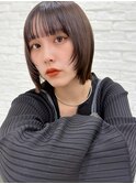 韓国ボブ/切りっぱなしボブ/タッセルボブ/透明感カラー/Minori