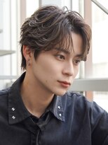 オーシャントーキョー 渋谷神南(OCEAN TOKYO) 韓国フェザーパーマメンズカットフェザーショートセンターパート