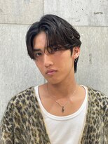 センターパートニュアンスパーマワンカールパーマコンマヘア韓国