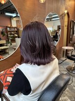 チャプター 問屋町(chapter)&nbsp;ケアブリーチラベンダーピンクカラー顔まわりレイヤーカット韓国