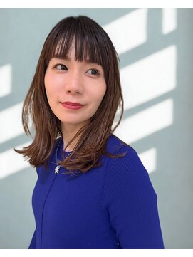 ユウヘアー 師勝店(U Hair) 【U Hair】セミロングレイヤー/艶カラー