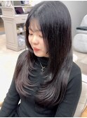 レイヤーカット髪質改善トリートメントブルーブラック
