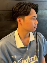 ディスイズバーバーセカンド(THIS IS BARBER 2nd)&nbsp;アップバング 毛流れパーマ マッシュ 黒髪ショート 束感