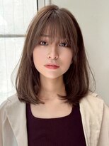 ハニーシブヤ(HONEY shibuya)&nbsp;ラウンドバング/バタフライカットレイヤー/ナチュラルブラウン2