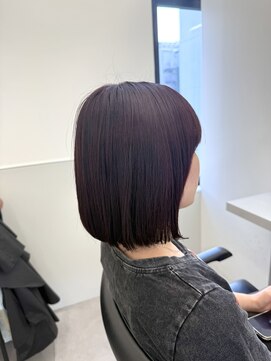 ゴウトゥデイシェアサロン 町田店(GO TODAY SHAiRE SALON) ミディアムボブ/ボルドーカラー【町田】