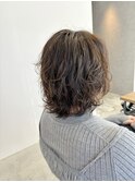 朝楽5分セットのクセ毛風パーマと外ハネくびれレイヤー