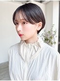 顔周りレイヤーグレージュショート前髪カット小顔_ba520871