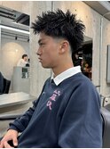 スパイキーショート ピンパーマ テーパーフェード【五嶋響】