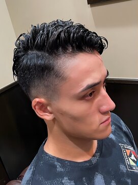 ヒロギンザ 銀座一丁目店(HIRO GINZA) フェード×ウェットスパイラル/外国人風パーマ/アップバング