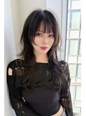 黒髪が可愛いウルフカット☆ハッシュカット/レイヤーカット